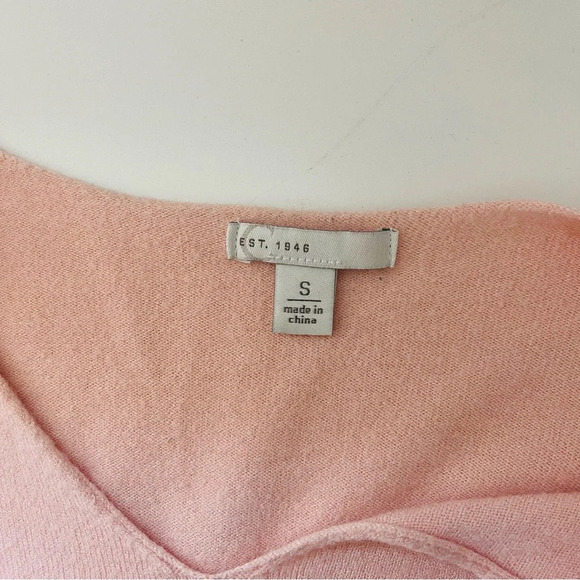 Cato Light Pink Front Seam V-neck 3/4 Sleeve Sweater Small Women’s - Picture 8 of 10